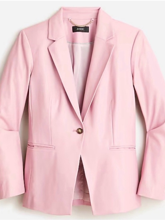 J. Crew Jackets & Blazers - J. Crew Pink Women's Faux Leather Blazer